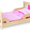 Pintoy Houten Poppenbed Roze Met Dekbedje -Speelgoedwinkel poppenbed pintoy rose