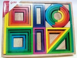 Goki 58655 Bouwstenenset Regenboog In Houten Kist -Speelgoedwinkel regenboog bouwblokken goki 58655 1 1