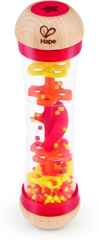 Regenmaker Rood – Hape Beaded Raindrops 5 Regenmaker Rood – Hape Beaded Raindrops - Afbeelding 3