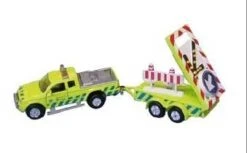 Pickup Rijkswaterstaat Met Bebakeningstrailer -Speelgoedwinkel rijkswaterstaat auto bebakening met licht kidsglobe 1 1