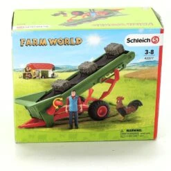 Schleich 42377 Hooitransportband Met Boer FarmWorld -Speelgoedwinkel schleich 42337 hooi transportband met boer 3