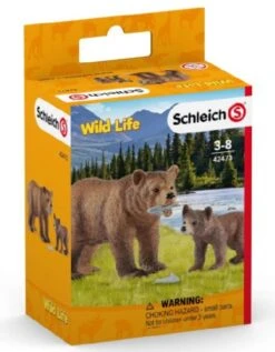 Schleich 42473 Vrouwelijke Grizzlybeer Met Jong WildLife -Speelgoedwinkel schleich 42473 grizzlybeer met grizzlybeertje 1 1
