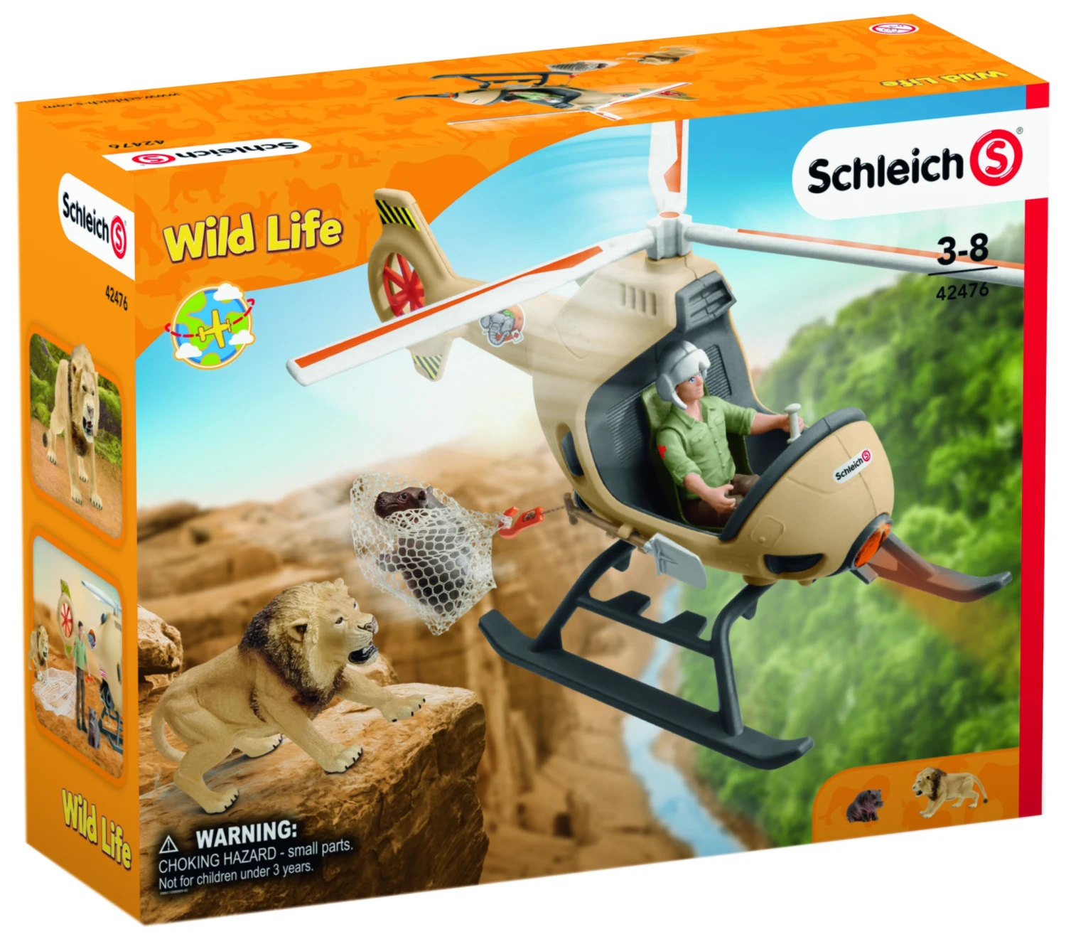 Schleich 42476 Reddingshelikopter Dieren WildLife 4 Schleich 42476 Reddingshelikopter Dieren WildLife - Afbeelding 2