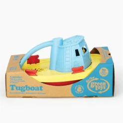 Green Toys Green-Toys Sleepboot Geel Met Blauw Handvat -Speelgoedwinkel sleepboot blauwe handvat green toys 1