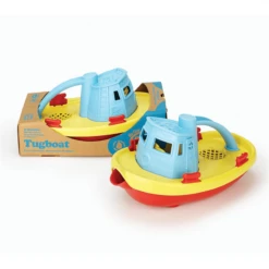 Green Toys Green-Toys Sleepboot Geel Met Blauw Handvat -Speelgoedwinkel sleepboot blauwe handvat green toys 2