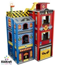 Houten Speelgoedset Voor Grote Kleine Helden -Speelgoedwinkel speelset voor grote kleine helden kidkraft 63239 2