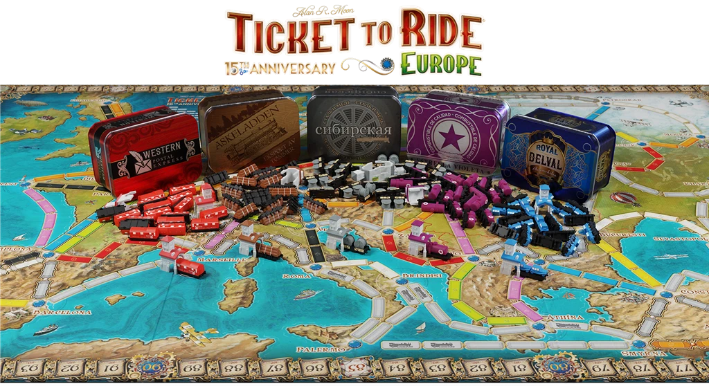 Days Of Wonder Ticket-to-Ride Europe 15th-Anniversary Bordspel 6 Days Of Wonder Ticket-to-Ride Europe 15th-Anniversary Bordspel - Afbeelding 4