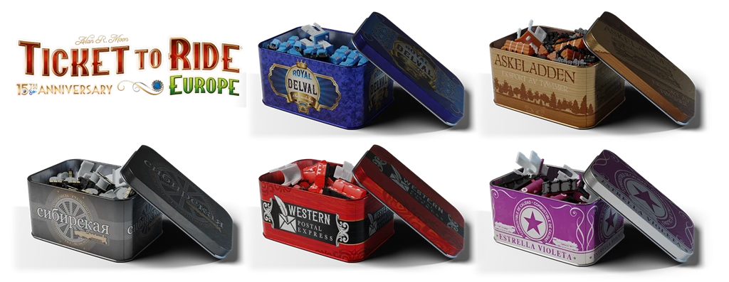 Days Of Wonder Ticket-to-Ride Europe 15th-Anniversary Bordspel 8 Days Of Wonder Ticket-to-Ride Europe 15th-Anniversary Bordspel - Afbeelding 6