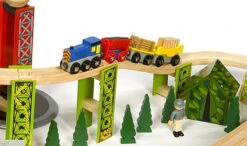 BigJigs BJT280 Houten Trein Cement Silo -Speelgoedwinkel treinset bouwterrein bigjigs bjt019 2