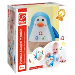 Muziek Tuimelaar Pinguin – Hape Music Wobbler -Speelgoedwinkel tuimelaar pinguin hape e0331 pinguin music wobbler 3
