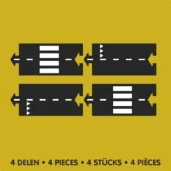 WayToPlay Straight Rubber Autobaanstukken 4pc 8 WayToPlay Straight Rubber Autobaanstukken 4pc -Speelgoedwinkel waytoplay rubber autobaan uitbreidingsset straight speelactief 1